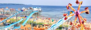 Powersurge, Kiddieland, and Beach | Rides Banner | Palace Playland | Old Orchard Beach, ME